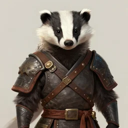 a fantasy character illustration portrait of an anthropomorphic badger warrior, by victo ngai, by stephen gammell, by george ault, artstation