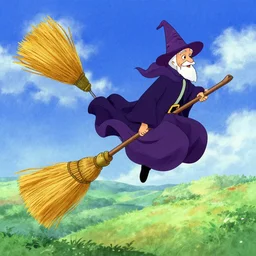 flying broom, wizard of oz.