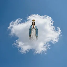 wide angle sky with 1 0 0 0 8 0 8 0 8 0 0 0 0 0 0 virgin mary cloud in center