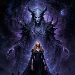 a cosmic portrait of a eldritch lord by greg rutkowski and thomas kinkade and dan mumford