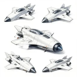 smooth design spaceship sketches, hard surface, isometric