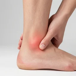 planter fasciitis pain, highly detailed, 8 k