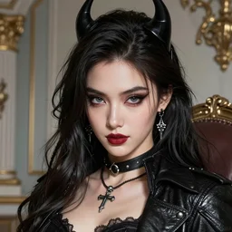 the portrait of neutral evil fallen female dark knight vagabond as absurdly beautiful, gorgeous, elegant, sophisticated, hyperrealistic gravure idol, an ultrafine hyperdetailed illustration by kim jung gi, irakli nadar, detailed face, intricate linework, bright colors, octopath traveler, final fantasy, unreal engine highly rendered, global illumination, detailed and intricate environment