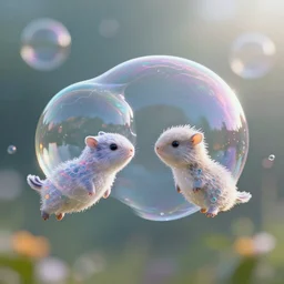 soap bubbles that resemble animals, soap bubbles combine as animals, digital art, realistic, octane render, professional, high quality, dof, bokeh, action