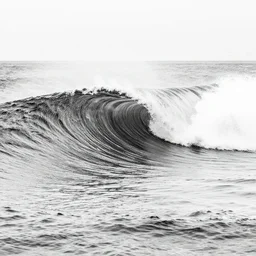 ocean swells by Moebius, black and white, fine lines