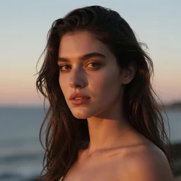 photographic portrait of a stunningly beautiful female maiden pagan sirens face, at sunset, hasselblad, nikon, cinematic shot, by annie leibovitz, steve mccurry, david lazar, jimmy nelsson