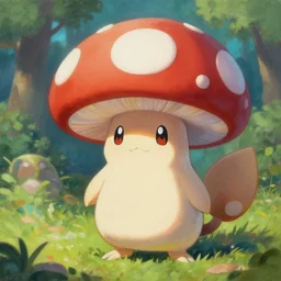 james jean painting of an mushroom pokemon