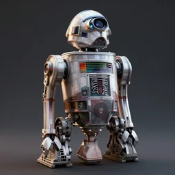 star wars style astromech droid concept art trending on art station high detail 8k photograph 3d Render volumetric lighting