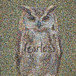 an owl with the word fearless written on its chest, highly detailed, 2 feet, photo realistic