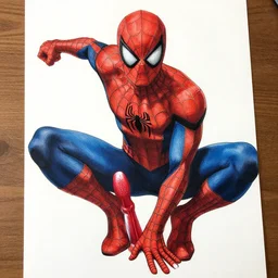anime spiderman, hd, high detailed, hand drawn