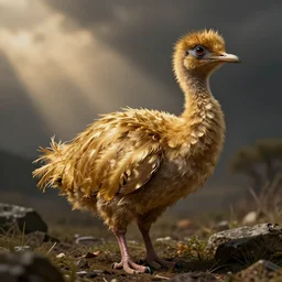 a dodo with golden feathers, discovery channel footage