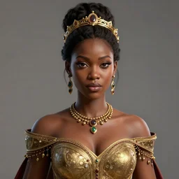 ugly african princess, unreal engine 5,