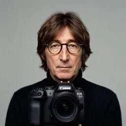 Portrait of John Lennon, Canon EOS R3, f/1.4, ISO 200, 1/160s, 8K, RAW, unedited, symmetrical balance, in-frame