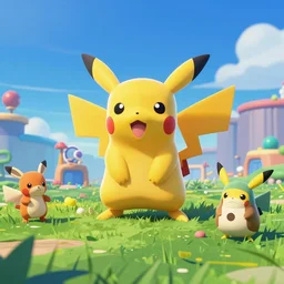 pokemon in Fortnite, super wide shot, trending on artstationhq