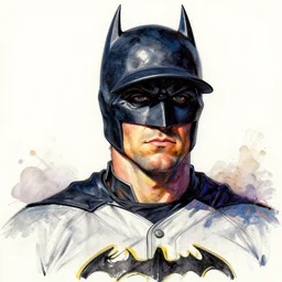 StandingPortrait Splinterhead Batman MLB Baseball Player Man Marvin Mattelson Winslow Homer Odd Nerdrum alfred kubin Peter Mohrbacher Shoulder Head Facial vibrant inks intricate Illustration Unreal Engine Inkpen