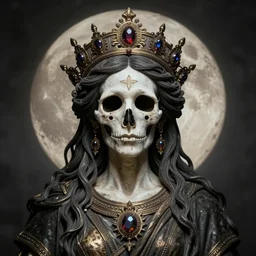 Perfectly symmetrical beautiful portrait of the Goddess of Death and Fertility. Awe inspiring breathtaking masterpiece