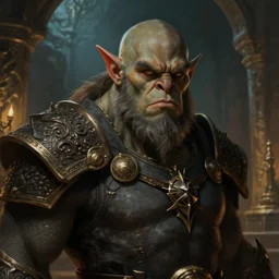 dungeons and dragons ogre character closeup portrait, dramatic light, dungeon background, 2 0 0 mm focal length, painted by stanley lau, painted by greg rutkowski, painted by stanley artgerm, digital art, trending on artstation