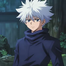 killua zoldyck, single subject, scenic full shot, ambient lighting, detailed face, by makoto shinkai, stanley artgerm lau, wlop, rossdraws