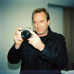 mike ehrmantraut takes a photo with, film photograph