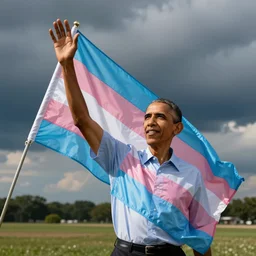 obama waving the trans flag