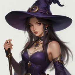 portrait of cute attractive sexy witch, highly detailed, digital painting, artstation, concept art, sharp focus, illustration, hearthstone, art by wlop and greg rutkowski and alphonse mucha