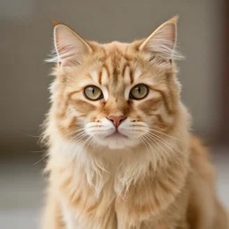 a feline golden retriever - cat - hybrid, animal photography