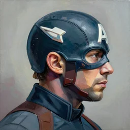 Chris Evans Captain America profile picture by Sachin Teng, asymmetrical, Organic Painting , Matte Painting, geometric shapes, hard edges, graffiti, street art:2 by Sachin Teng:4