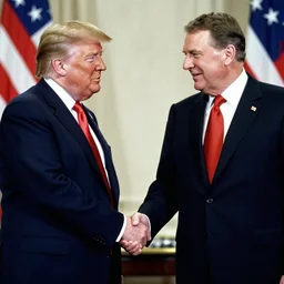 stalin holding hands with trump, news photo