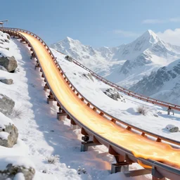 molten rollercoaster in the himalayas