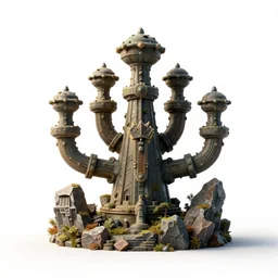 obsidian holy grail, stylized 3d render, isolated on a pure white background, centered, entire object in frame, sharp focus, soft studio lighting