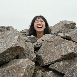 photograph of the rocks laughing hysterically at me, laughing rocks, funny and unsettling
