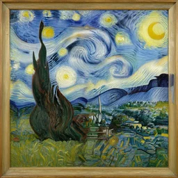 a surrealist painting of the american countryside, by van gogh