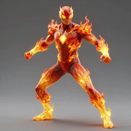 translucent realistic slim muscular fire armored suit superhero in battle, fantasy digital art, vivid color style artstation, style greg rutkowski and frank frazetta and mucha and richard corben, octane render, unreal engine 6, epic game graphics, fantasy, conceptual art, ray tracing