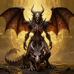 undead demon dead dragon!, portrait 4 / 3, symmetrical, golden ratio, digital art, fantasy art, octane render, unreal engine, high detail, very realistic, by greg rutkowski, by james gurney