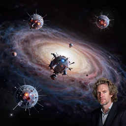 von neumann probes replicating in the galaxy. andreas achenbach, artgerm, mikko lagerstedt, zack snyder 3 8 4 0 x 2 1 6 0