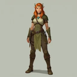 detailed boots and face, full body female druid by krenz _ cushart