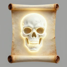 divine zombie head symbol glowing in white yellow light spell scroll art by artgerm and greg rutkowski and Craig Mullins, James Jean, Andrey Ryabovichev, Mark Simonetti and Peter Morbacher 16k