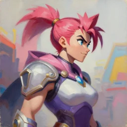 greg manchess portrait painting of ahri from league of legends as overwatch character, medium shot, asymmetrical, profile picture, ambient occlusion, organic painting, sunny day, matte painting, bold shapes, hard edges, street art, trending on artstation, by huang guangjian, gil elvgren, ruan jia, greg rutkowski, gaston bussiere