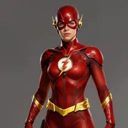 gal gadot as The Flash, digital painting, highly detailed model