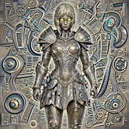 mad warrior girl concept art, symmetrical, short dress, glowing eyes, detailed body, full body, detailed face, ultradetailed digital illustration, 8 k, epic atmosphere, digital art by simon cowell and moebius