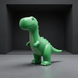 A propaganda, plastic simple dinosaur pictoplasma characterdesign toy sculpture, by david lachapelle, by jeff koons, in a black empty studio hollow, c4d, jonathan ivy