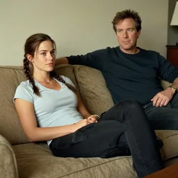 Lara Croft relaxing on the couch, Gregory Crewdson, Joel Sternfeld