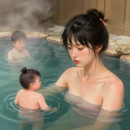 japan onsen. highly detailed, digital painting, concept art, smooth, sharp focus, illustration, art by greg rutkowski