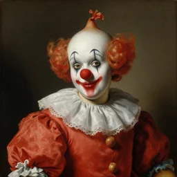 onion clown, baroque painting