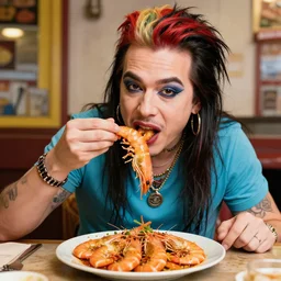 juggalo eating prawns