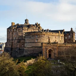 edinburgh castle with a desert background
