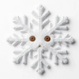 silk snowflake with a pretty face in the middle a pretty face in the middle a pretty face in the middle