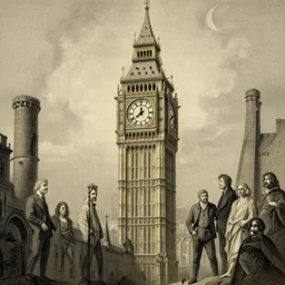 clock tower prison, by Eugène Delacroix and Francis Bacon and Micheal Whelan, Hieronymus Boch, artistic, intricate drawing, light brazen, realistic fantasy, extremely detailed and beautiful aesthetic, establishing shot, 8k resolution, dramatic lighting