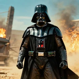 film still of Darth Vader in Mad Max Fury Road, 4k wallpaper
