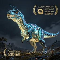 glowing psionic psychic dinosaur, fantasy concept art